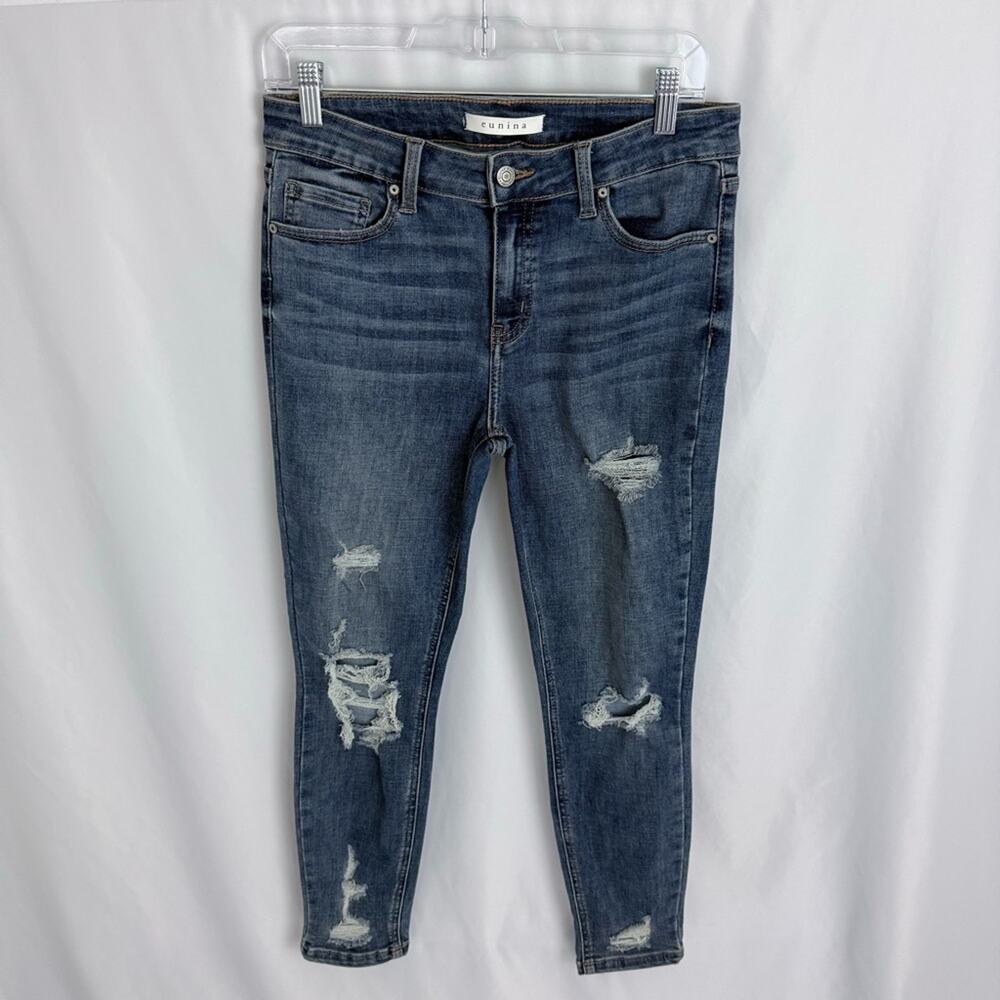 Eunina Ripped Skinny Crop Jeans Size 9